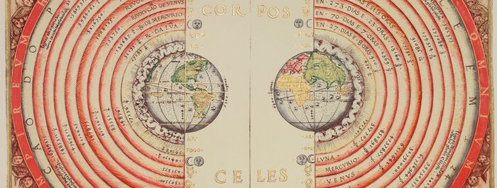 Den portugisiske kartografen Bartolomeu Velho tegnet dette geosentriske verdensbildet i 1568. I dag ser verdensbildet helt annerledes ut, mildest tal.