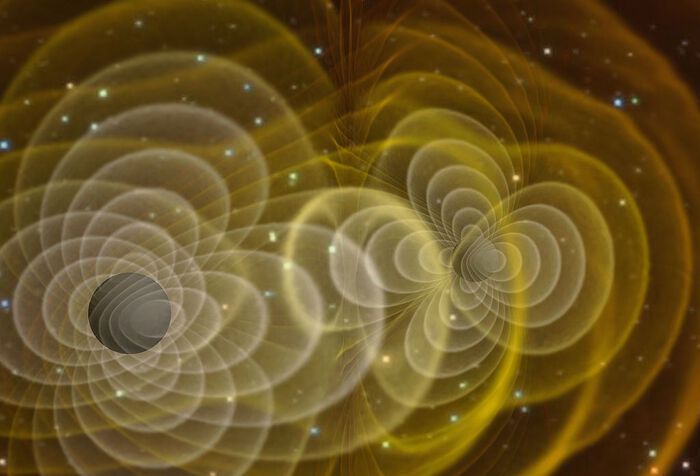 illustrrasjonsbilde av gravitasjonsbølger