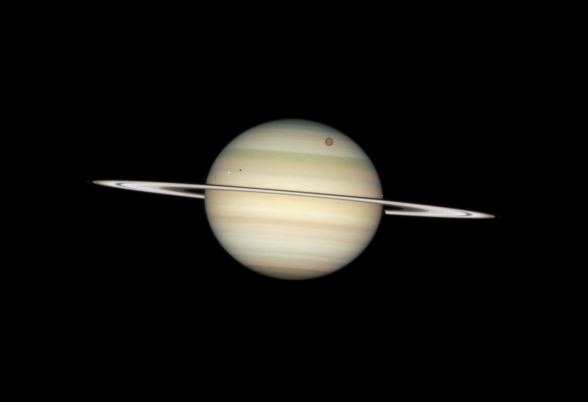 Bilde av Saturn tatt av Hubble-teleskopet.
